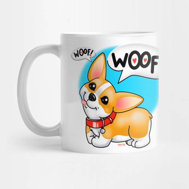 Sweet Pea the Corgi by MetroInk